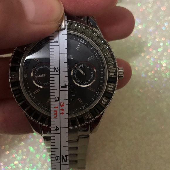 Silver Crystal Fossil Stainless Steel Watch - Picture 9 of 10